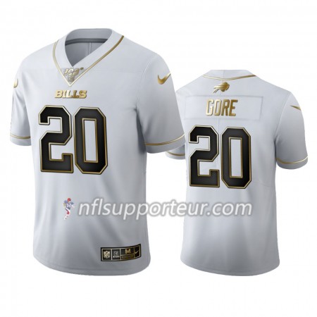 Maillot Homme Buffalo Bills Frank Gore 20 Nike Blanc Golden Edition 100th